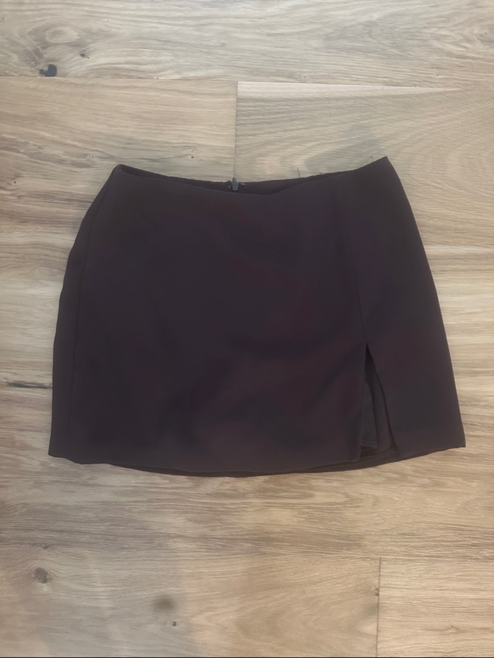 Amanda Uprichard Chocolate Brown Mini Skort with Side Slit